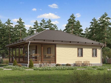 Гармония 2. Дом из бруса 10х14 м., 143 кв.м.