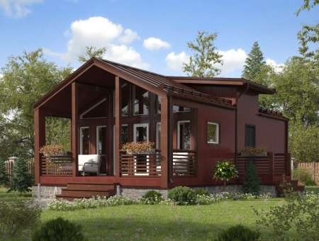 Барн 2. Дом из бруса 6х10 м., 63 кв.м.