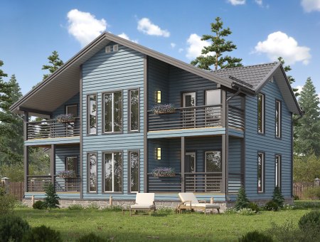 Наследие. Дом из бруса 9х13.5 м., 220 кв.м.