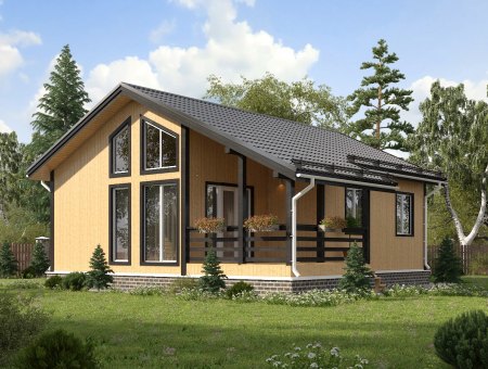 Атлантик. Дом из бруса 9.5х10 м., 90 кв.м.