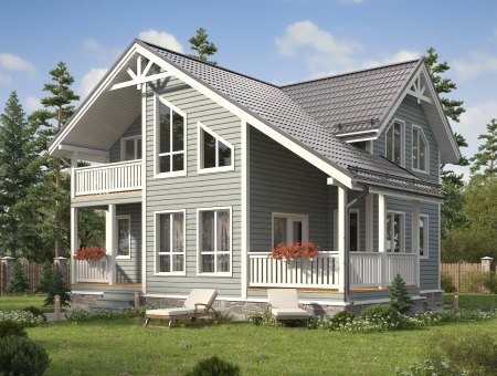 Корсика. Дом из бруса 9х10.5 м., 146 кв.м.