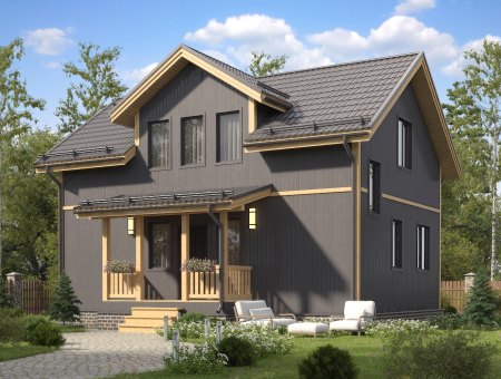 Лапландия. Дом из бруса 10х10.5 м., 158 кв.м.