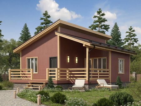 Вектор. Дом из бруса 8х10.5 м., 81 кв.м.