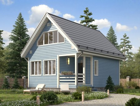 Винтер. Дом из бруса 6х8.5 м., 89 кв.м.