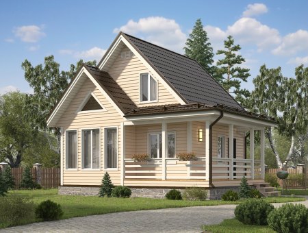 Дунай. Дом из бруса 7х8.5 м., 88 кв.м.