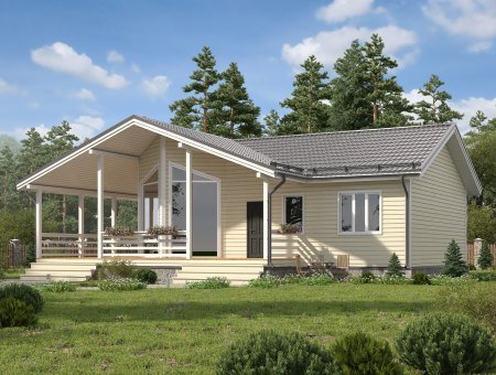 Бруклин. Дом из бруса 10.5х14 м., 138 кв.м.