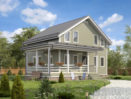 Верона. Дом из бруса 9.5х11.5 м., 164 кв.м.