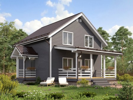 Хюгге. Дом из бруса 9.5х11 м., 149 кв.м.