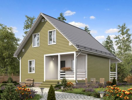 Деметра. Дом из бруса 8х10.5 м., 132 кв.м.