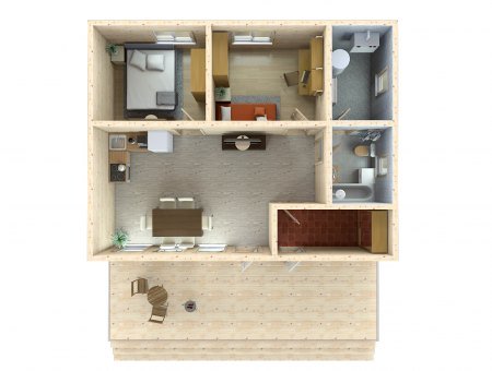 Ривьера. Дом из бруса 9х90 м., 90 кв.м.