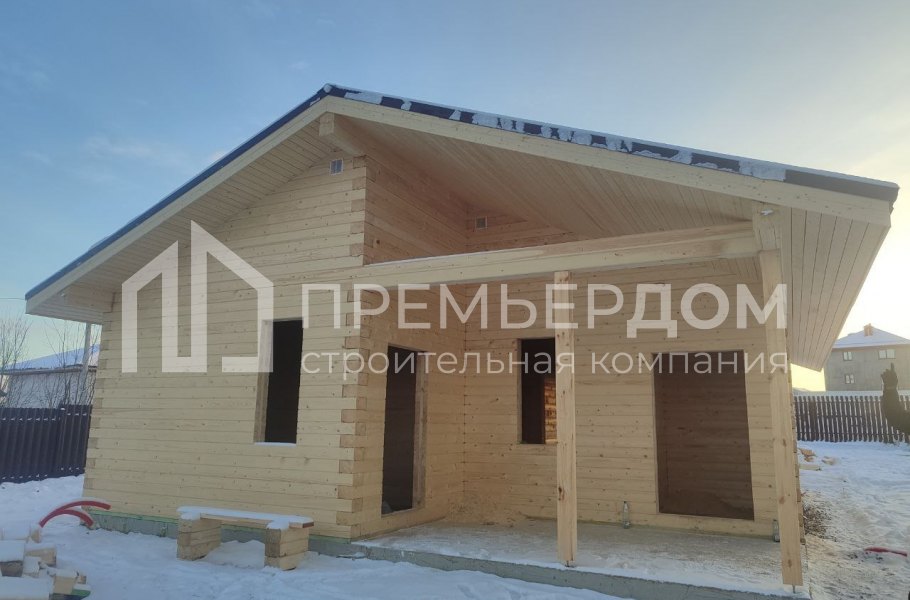 Фото со стройплощадок - Дом из бруса 11,9х8,5 м.