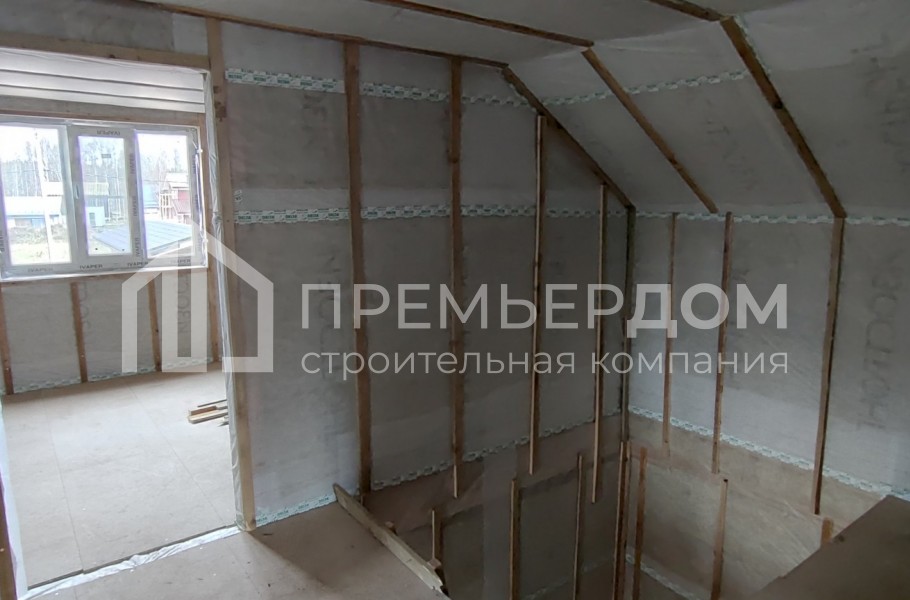 Фото со стройплощадок - Каркасный дом 7х11 м.