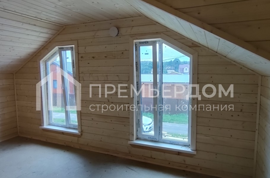 Фото со стройплощадок - Дом из бруса 7,5х8,5 м.