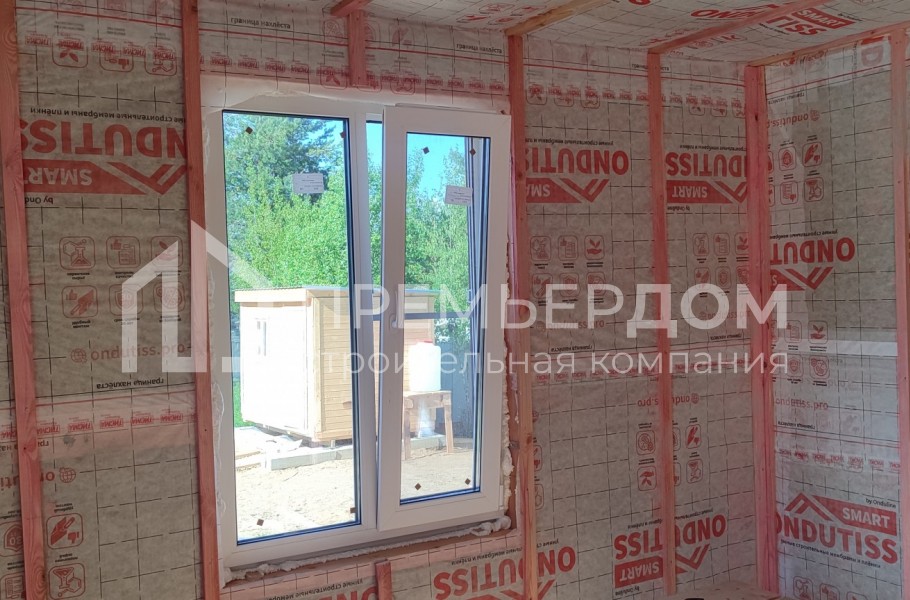 Фото со стройплощадок - Каркасный дом 10х7,5 м.