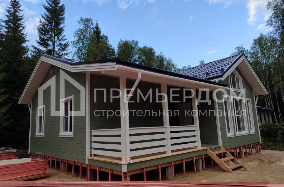 Фото со стройплощадок - Каркасный дом 9х10 м.