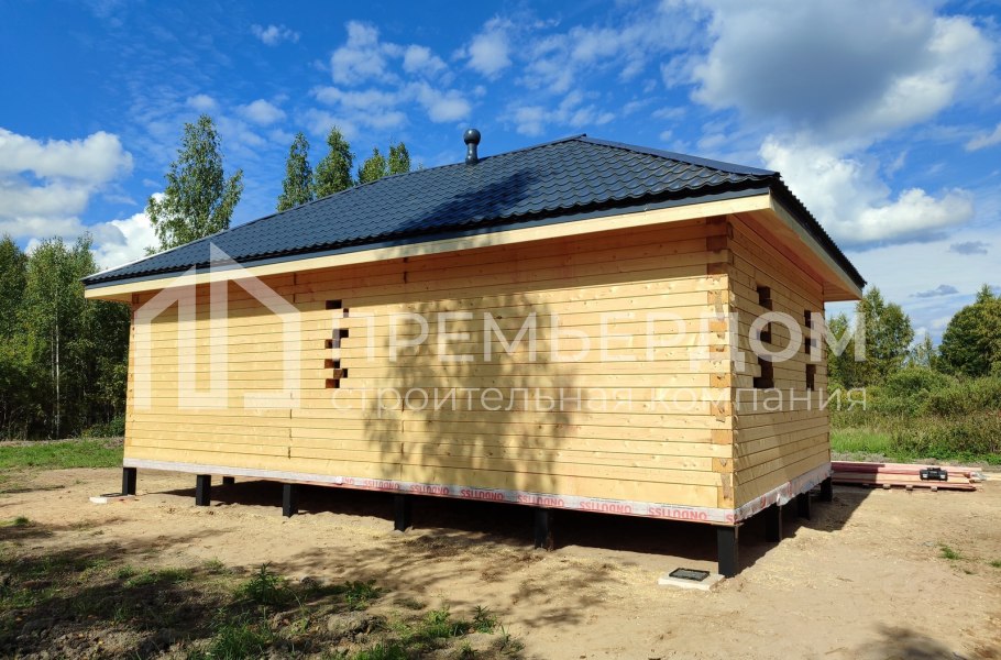 Фото со стройплощадок - Дом из бруса 6х10 м.