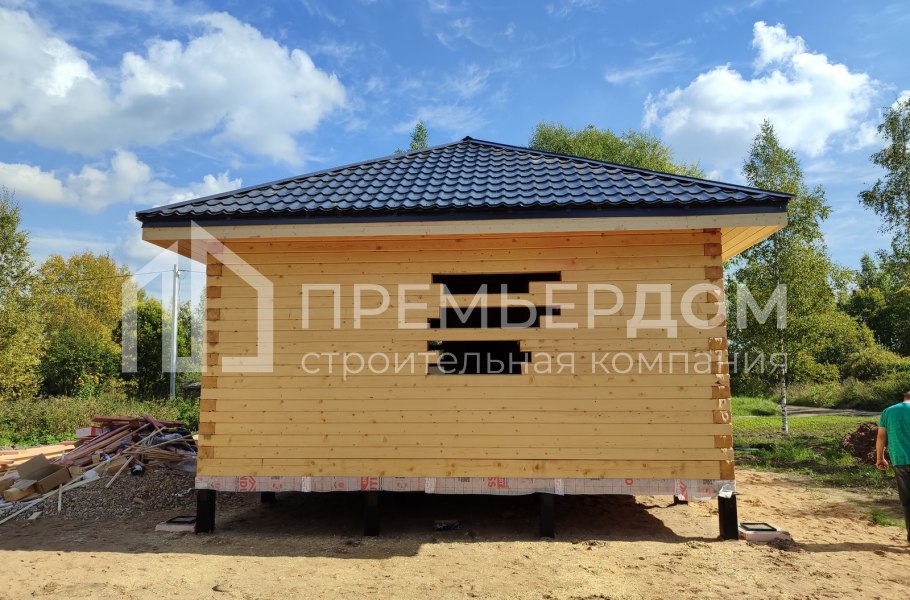 Фото со стройплощадок - Дом из бруса 6х10 м.