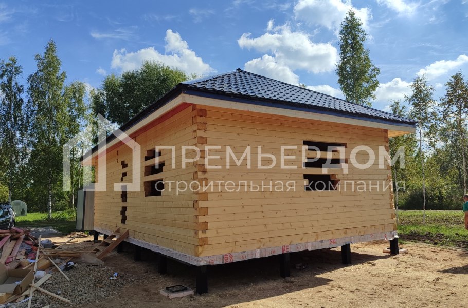 Фото со стройплощадок - Дом из бруса 6х10 м.