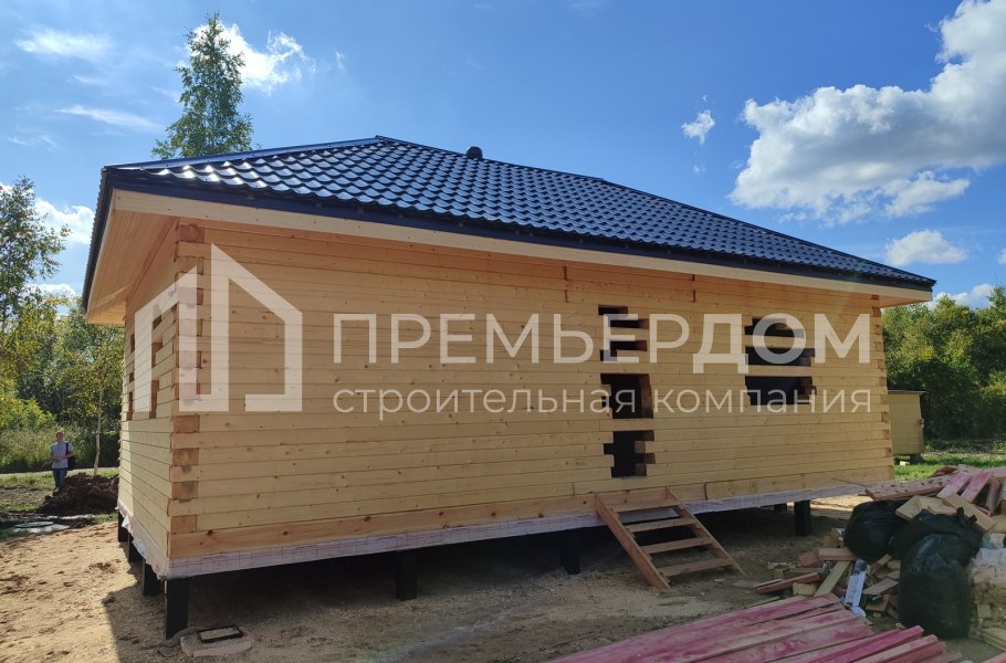 Фото со стройплощадок - Дом из бруса 6х10 м.
