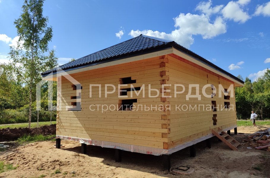 Фото со стройплощадок - Дом из бруса 6х10 м.