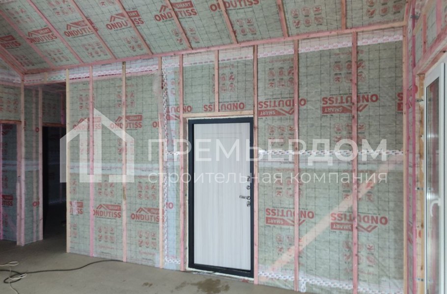 Фото со стройплощадок - Каркасный дом 9х12 м.