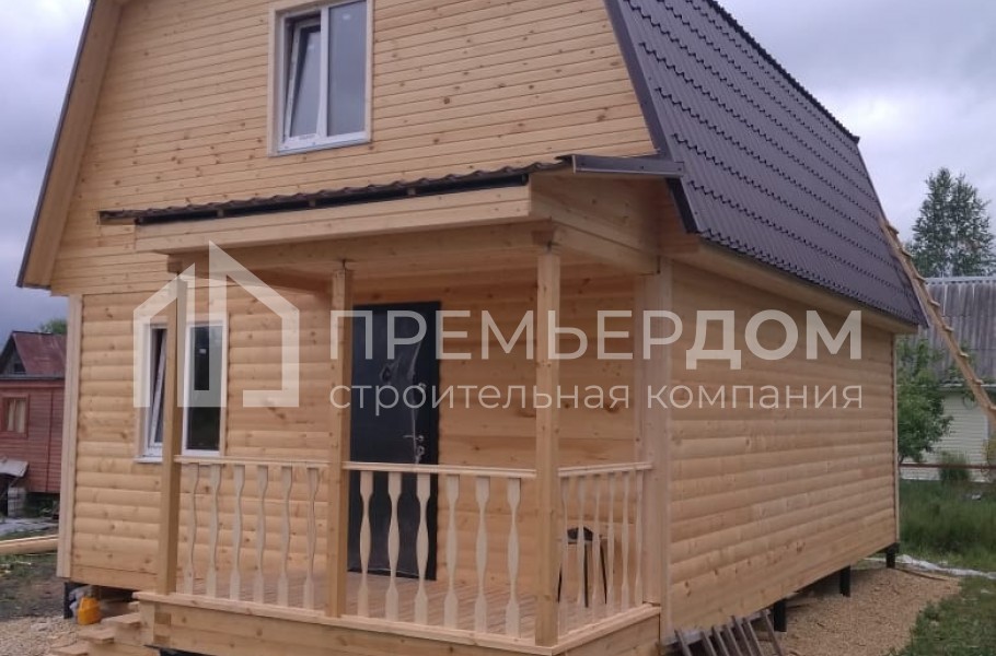 Фото со стройплощадок - Дом из бруса 6x8 м.