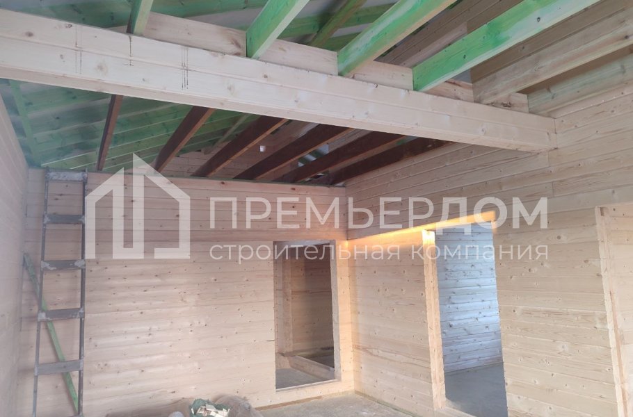 Фото со стройплощадок - Дом из бруса 11,9х8,5 м.