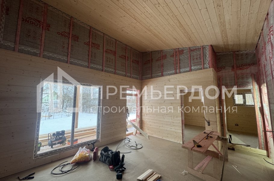 Фото со стройплощадок - Каркасный дом 10х11 м.