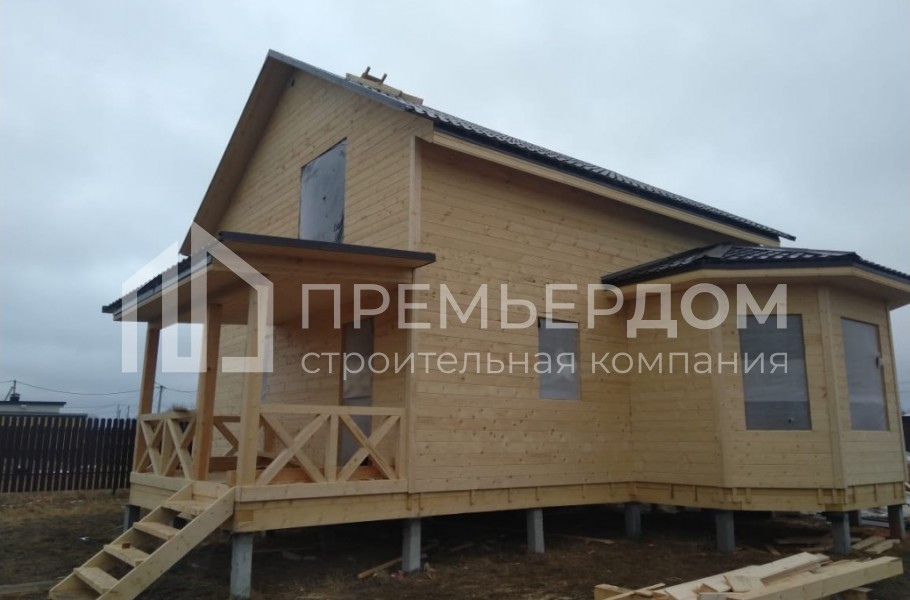 Фото со стройплощадок - Каркасный дом 8х10 м.