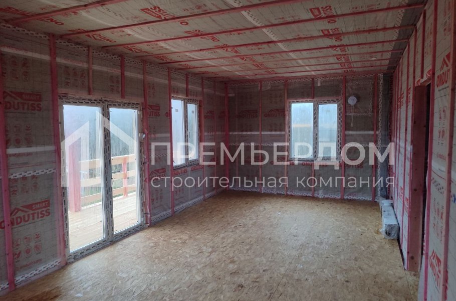 Фото со стройплощадок - Каркасный дом 10х10 м.