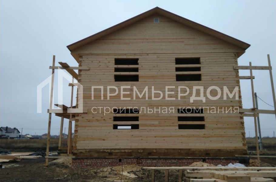 Фото со стройплощадок - Дом по проекту Д-63 и баня 6х4 м.