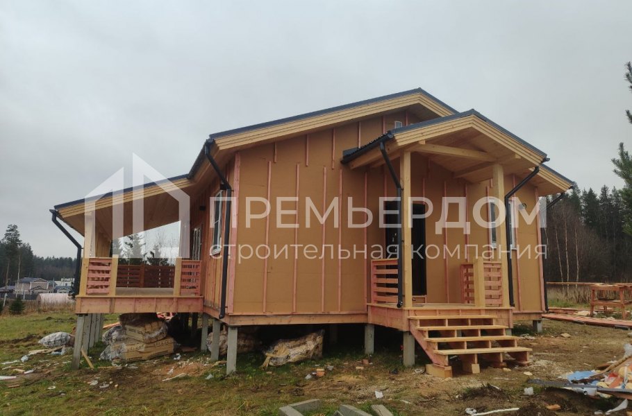 Фото со стройплощадок - Каркасный дом 13,5×11 м.