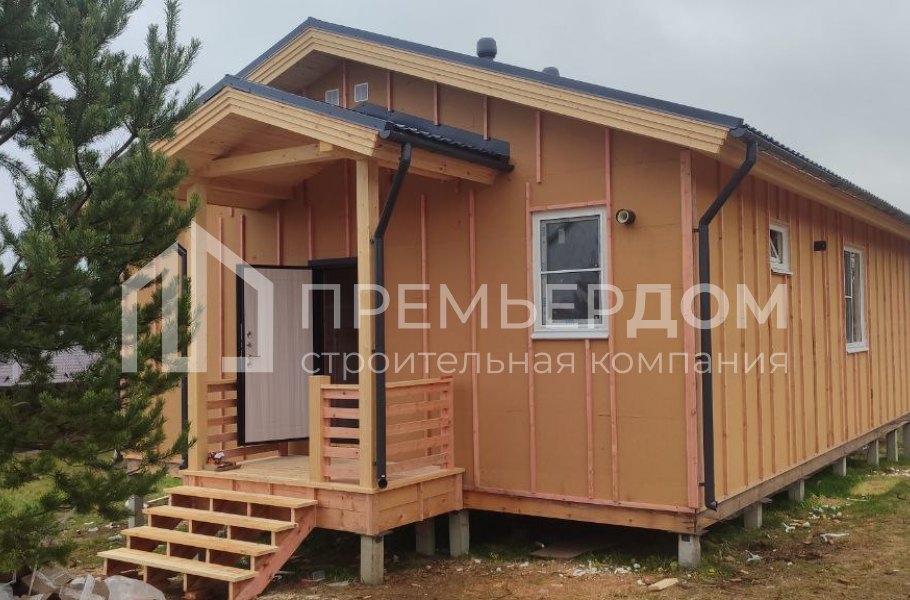 Фото со стройплощадок - Каркасный дом 13,5×11 м.