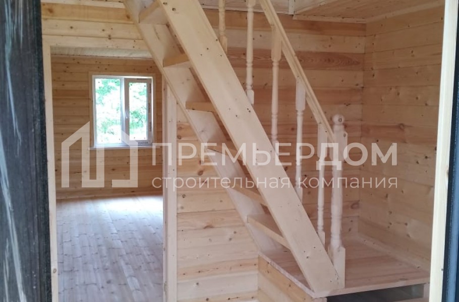 Фото со стройплощадок - Дом из бруса 6x8 м.