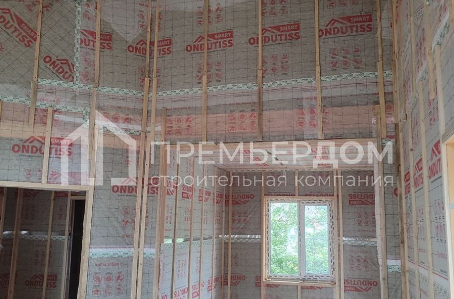Фото со стройплощадок - Каркасный дом 9х10 м.