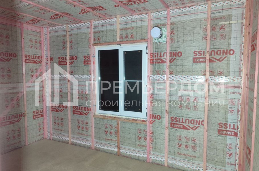 Фото со стройплощадок - Каркасный дом 9х12 м.