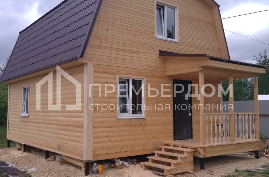 Фото со стройплощадок - Дом из бруса 6x8 м.