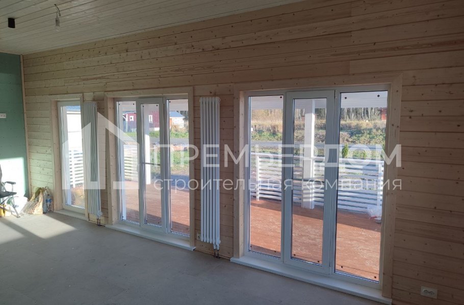 Фото со стройплощадок - Каркасный дом 11,7х11,5 м.