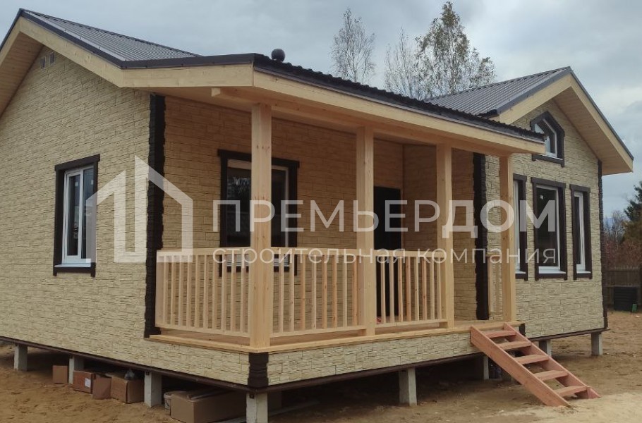 Фото со стройплощадок - Каркасный дом 8,5х9 м.