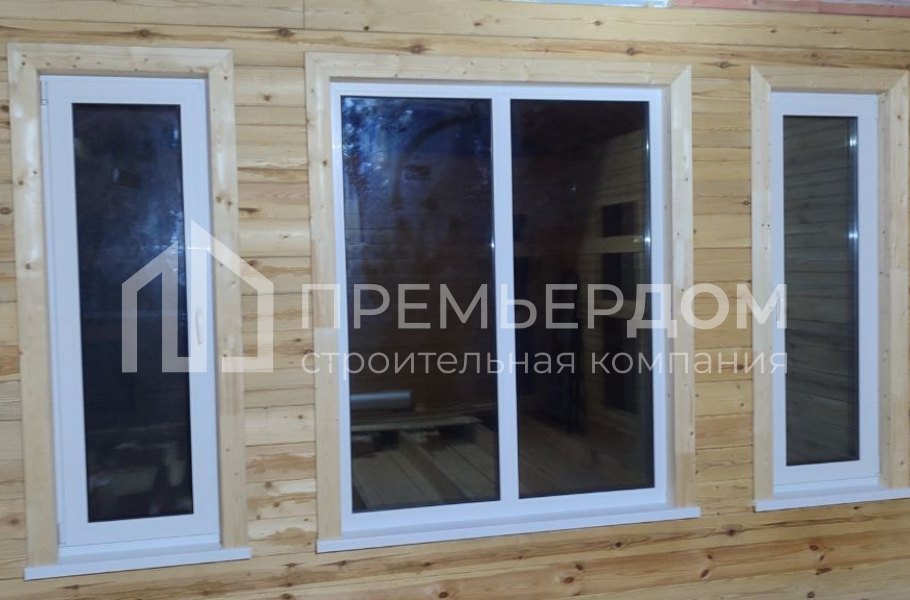 Фото со стройплощадок - Дом из бруса 8,5х11 м.