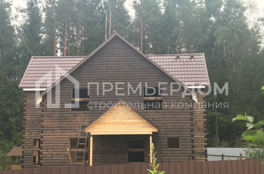 Фото со стройплощадок - Дом из бруса 11×11 м.