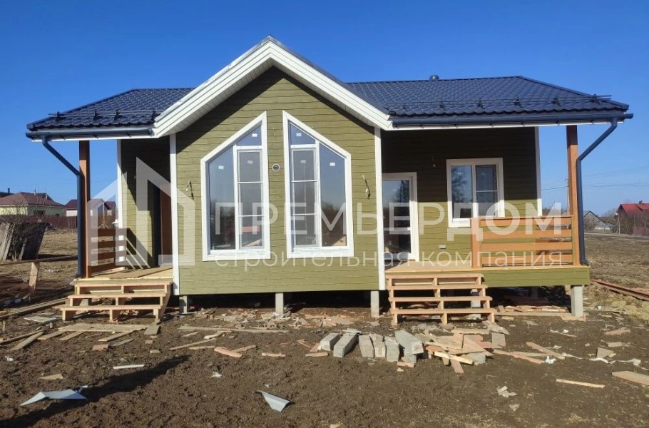 Фото со стройплощадок - Каркасный дом 8х10 м. 