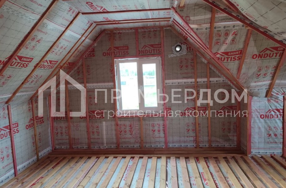 Фото со стройплощадок - Каркасный дом 7,5х10,5 м.