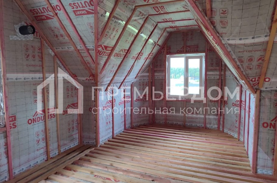 Фото со стройплощадок - Каркасный дом 7,5х10,5 м.