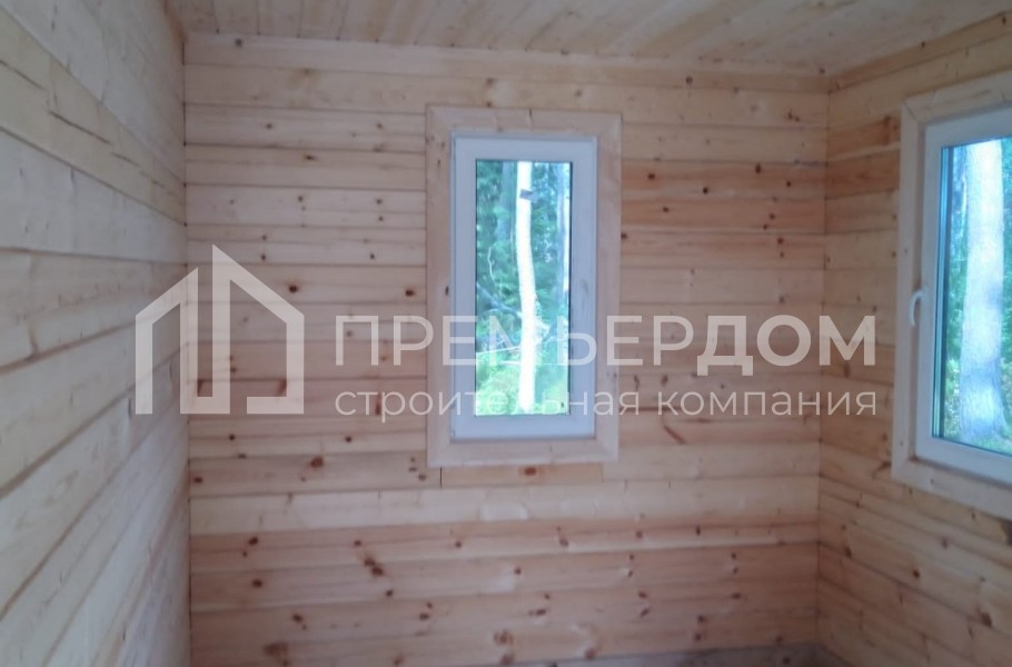 Фото со стройплощадок - Каркасный дом 6×8 с террасой