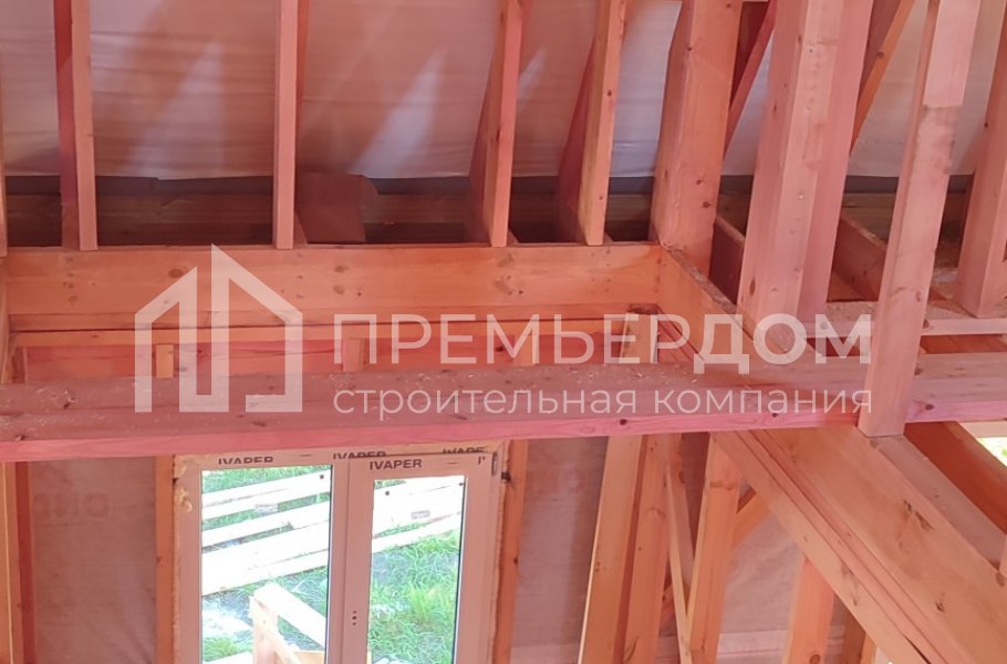 Фото со стройплощадок - Каркасный дом 7,5х8 м.