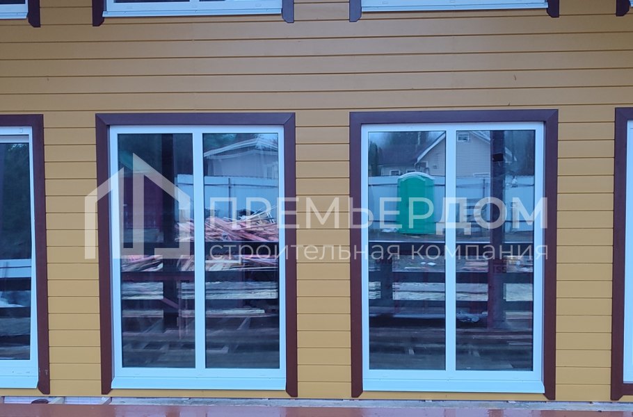 Фото со стройплощадок - Каркасный дом 9х15 м.