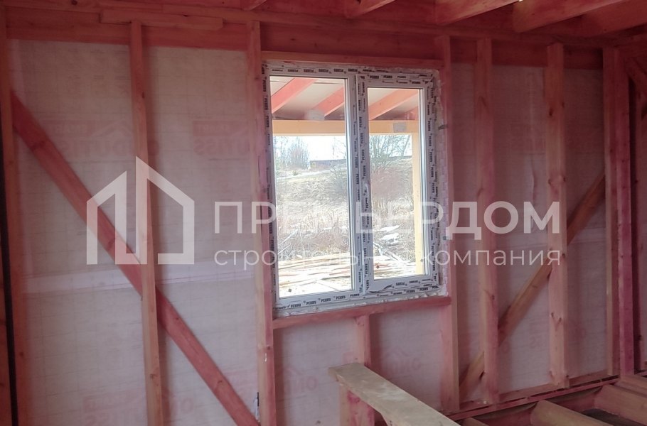 Фото со стройплощадок - Каркасный дом 10х12 м.