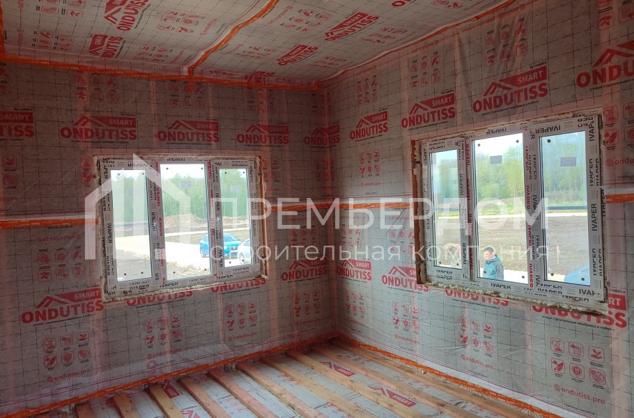 Фото со стройплощадок - Каркасный дом 7,6х11,7 м.