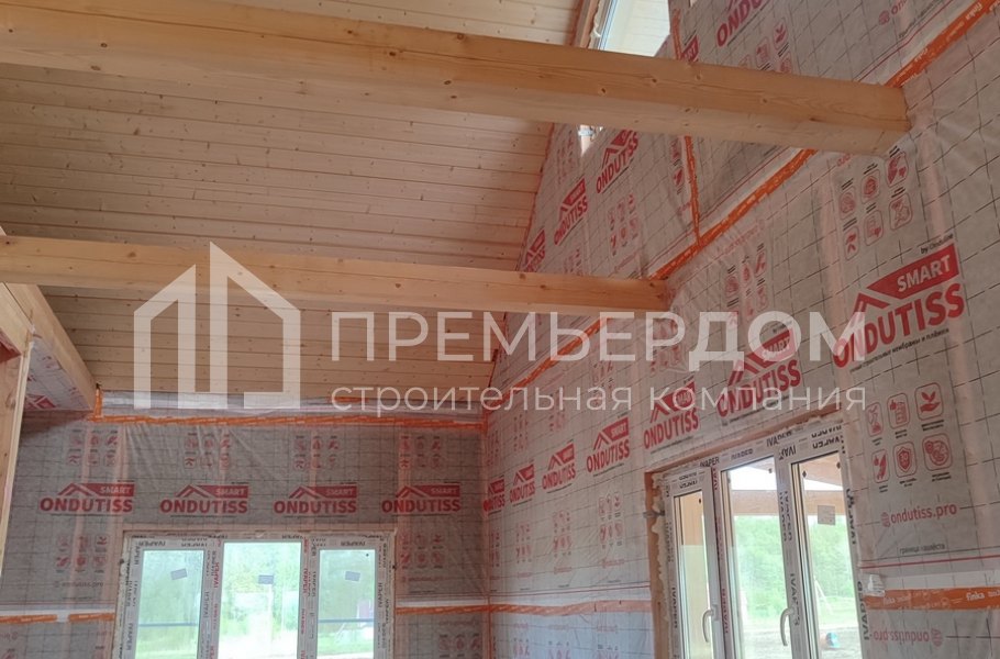 Фото со стройплощадок - Каркасный дом 7,6х11,7 м.